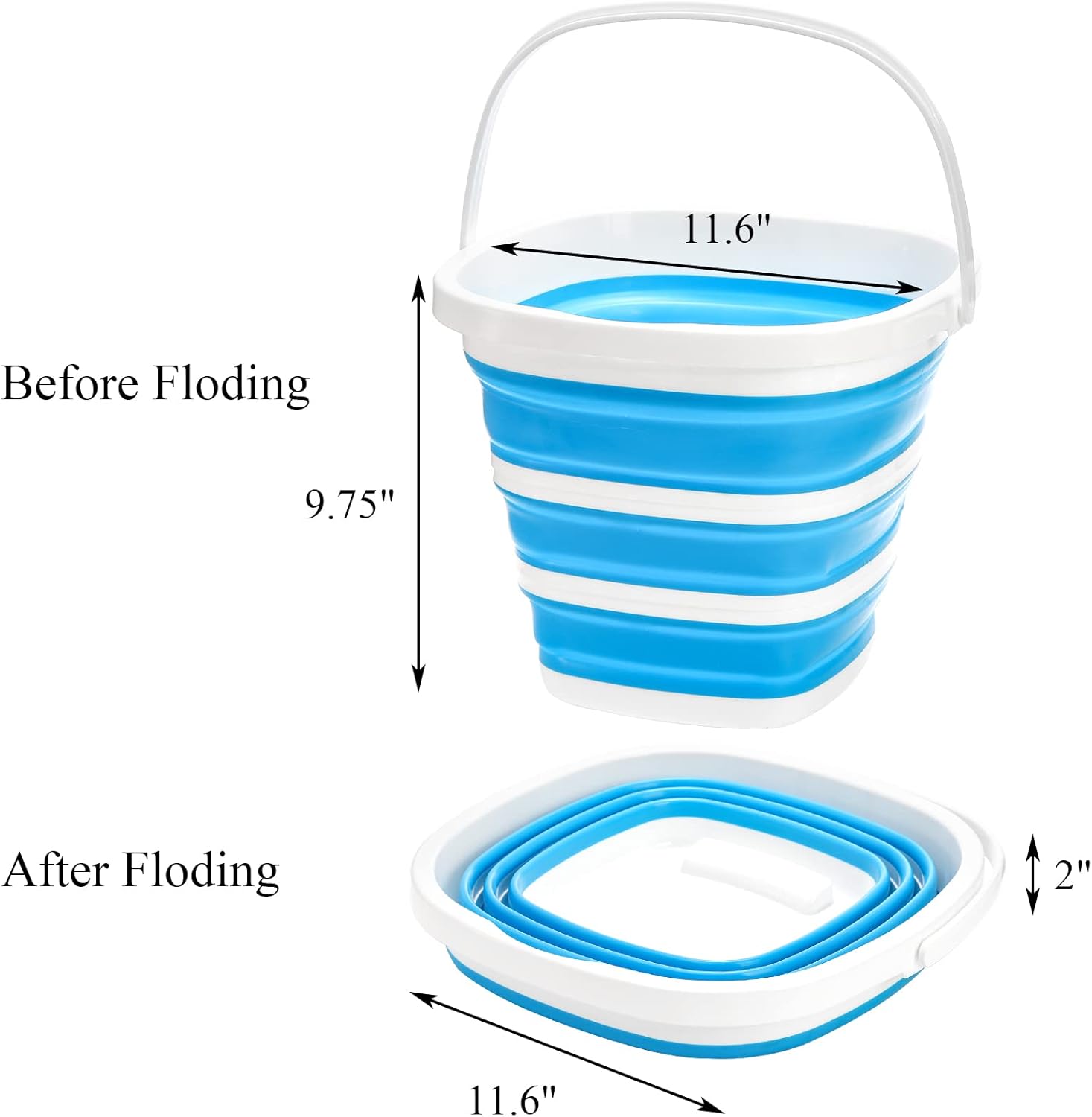 Collapsible Plastic Bucket 2 P - Fishing Backpack review and price