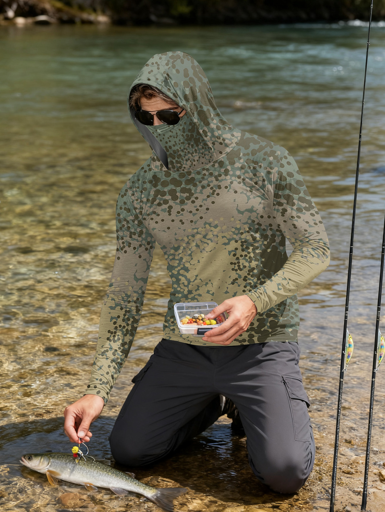 Men's Fishing Hooded Long-Slee - Fishing Hoodie review and price