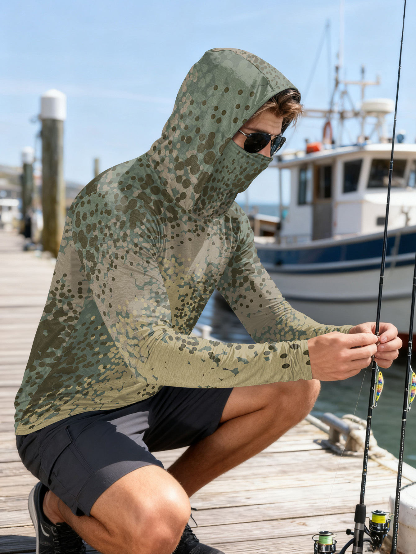 Men's Fishing Hooded Long-Slee - Fishing Hoodie review and price