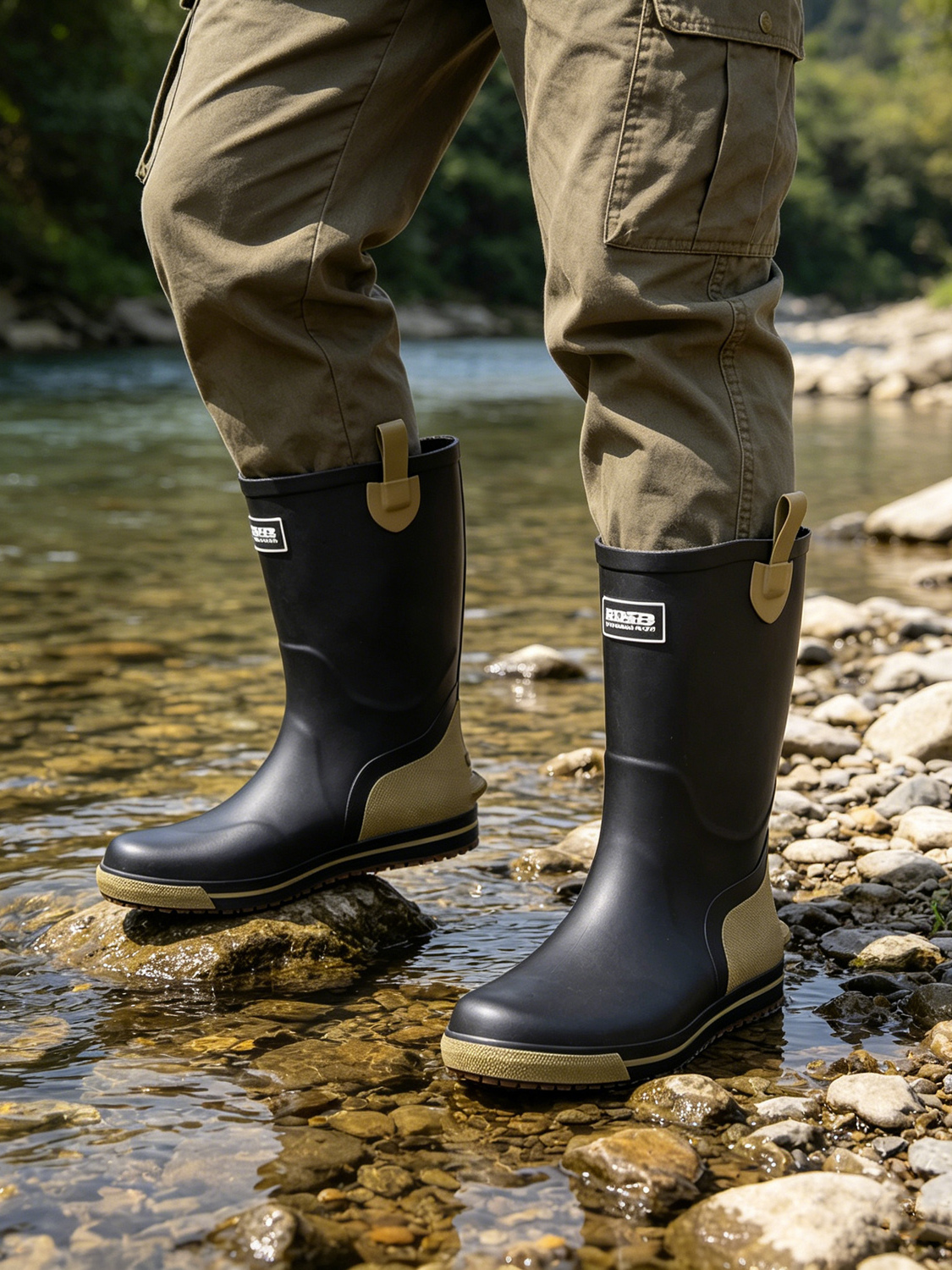 Men's Mid-High Rubber Rain Boo - Fishing Boots review and price