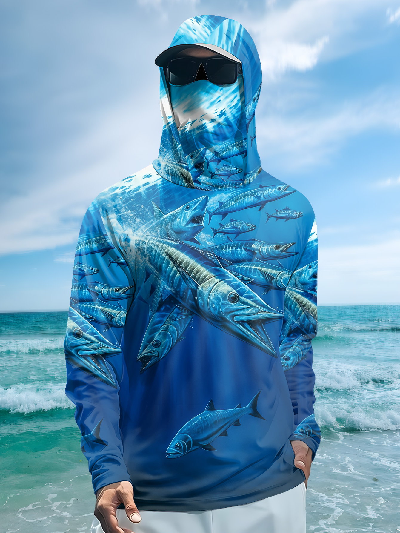 Men Hood Fishing Shirt long sl - Fishing Hoodie review and price