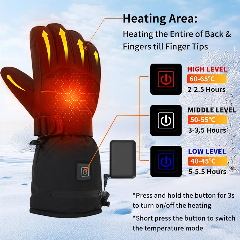 USB Rechargeable Heated Motorc - Fishing Gloves review and price